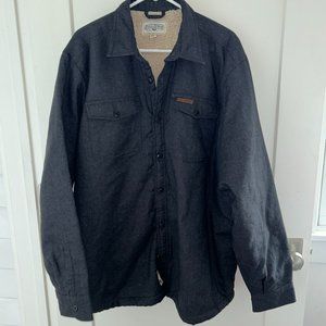 Field & Stream cotton flannel sherpa lined long sleeve shirt jacket sz XXL NWOT